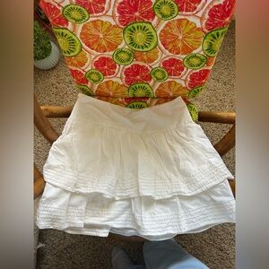 Banana republic white tiered, ruffle skirt/bloomers ! Sz 10